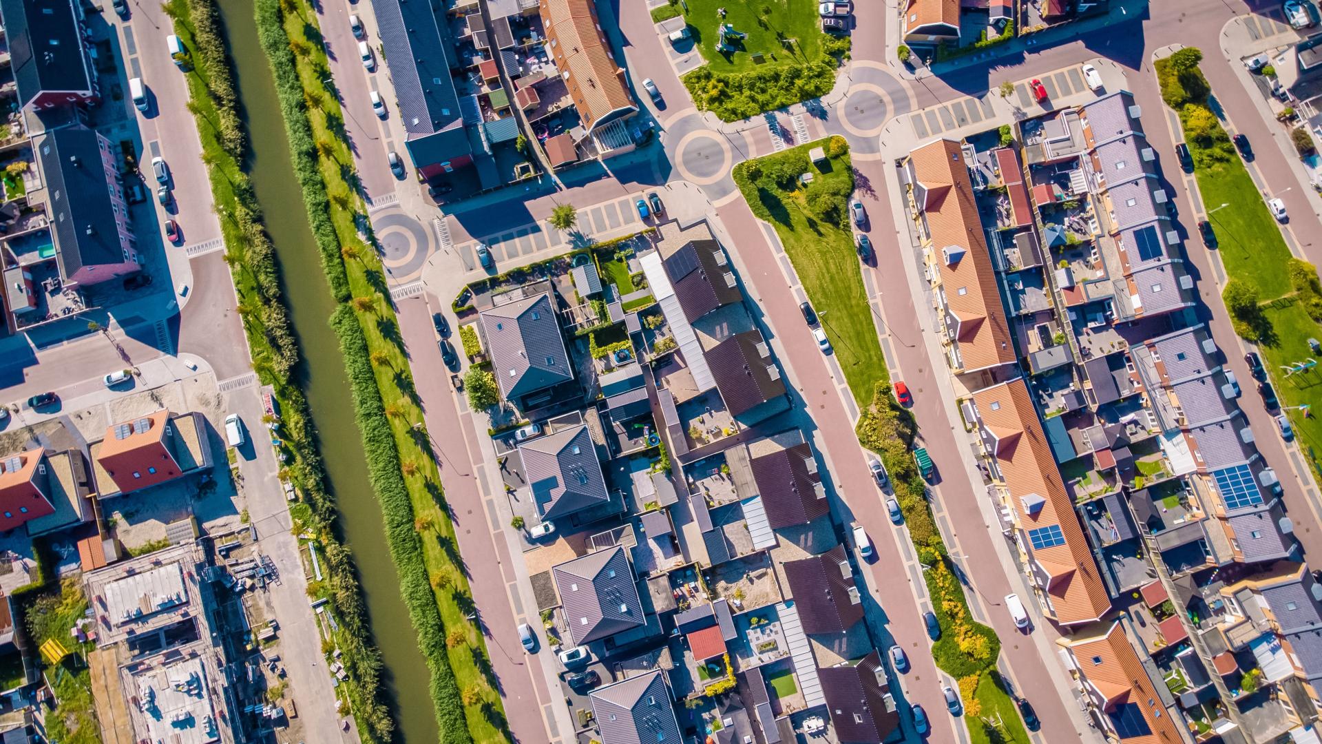 Luchtfoto woonwijk